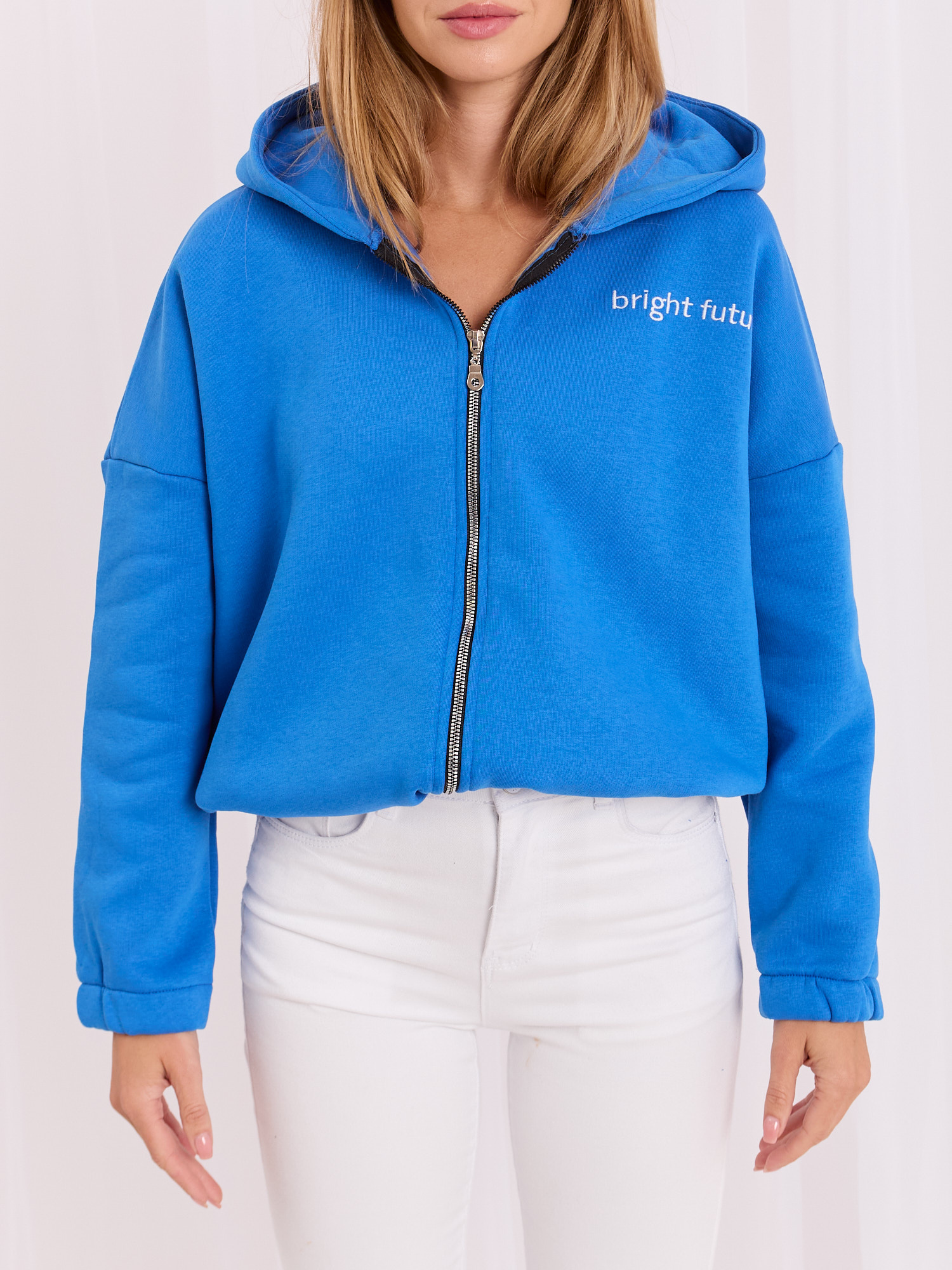 Dunkelblaue Sweatshirt mit Stickerei Michelle RUE PARIS.