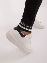 Hurt Czarne dresowe spodnie z ozdobnymi ściągaczami