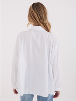 Biała damska koszula oversize z bawełny 