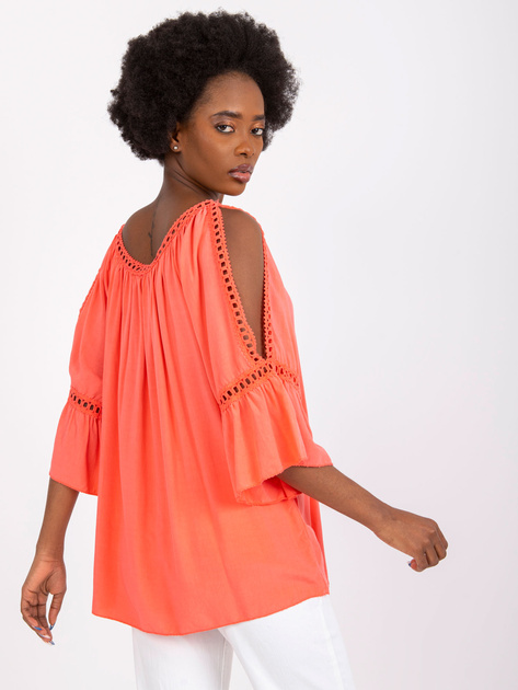 Koralowa bluzka z wiskozy Kearney OCH BELLA