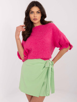 Hurt Fluo różowy sweter oversize z dodatkiem wełny