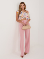 Jasnoróżowa luźna bluzka na lato SUBLEVEL 