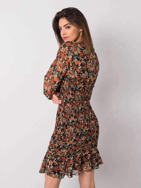 Czarna sukienka z printami Quiesha RUE PARIS