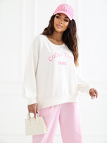  Ecru damska bluza o kroju oversize RUE PARIS  