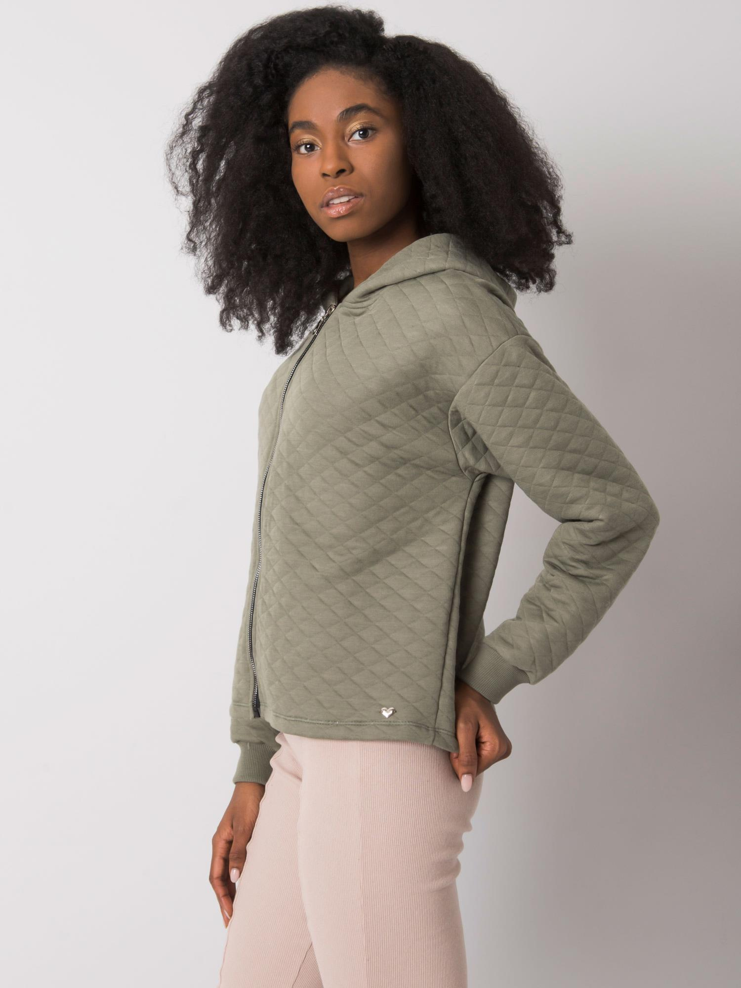 Jasna khaki pikowana bluza basic Melanie 