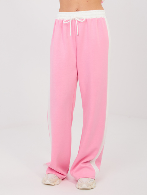 Różowe dresowe spodnie z miękkiego materiału RUE PARIS