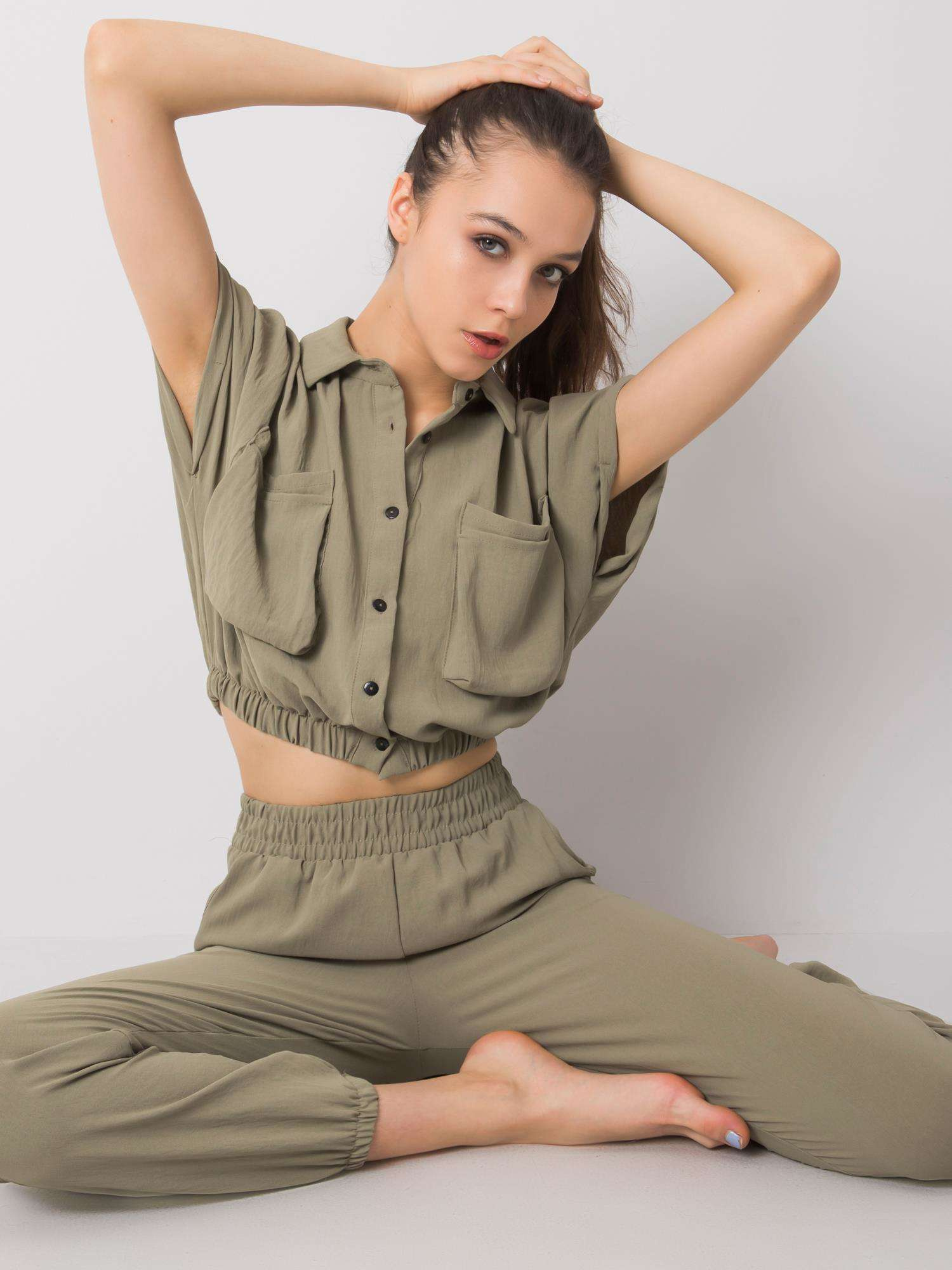 Khaki komplet Janis RUE PARIS