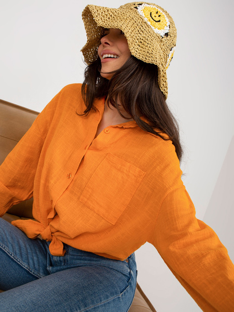 Hurt Pomarańczowa koszula oversize z bawełny Etta OCH BELLA
