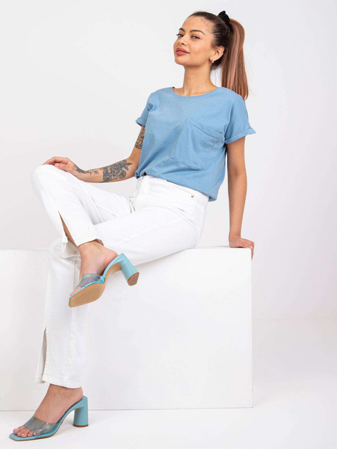 Jasnoniebieski t-shirt damski basic Ventura