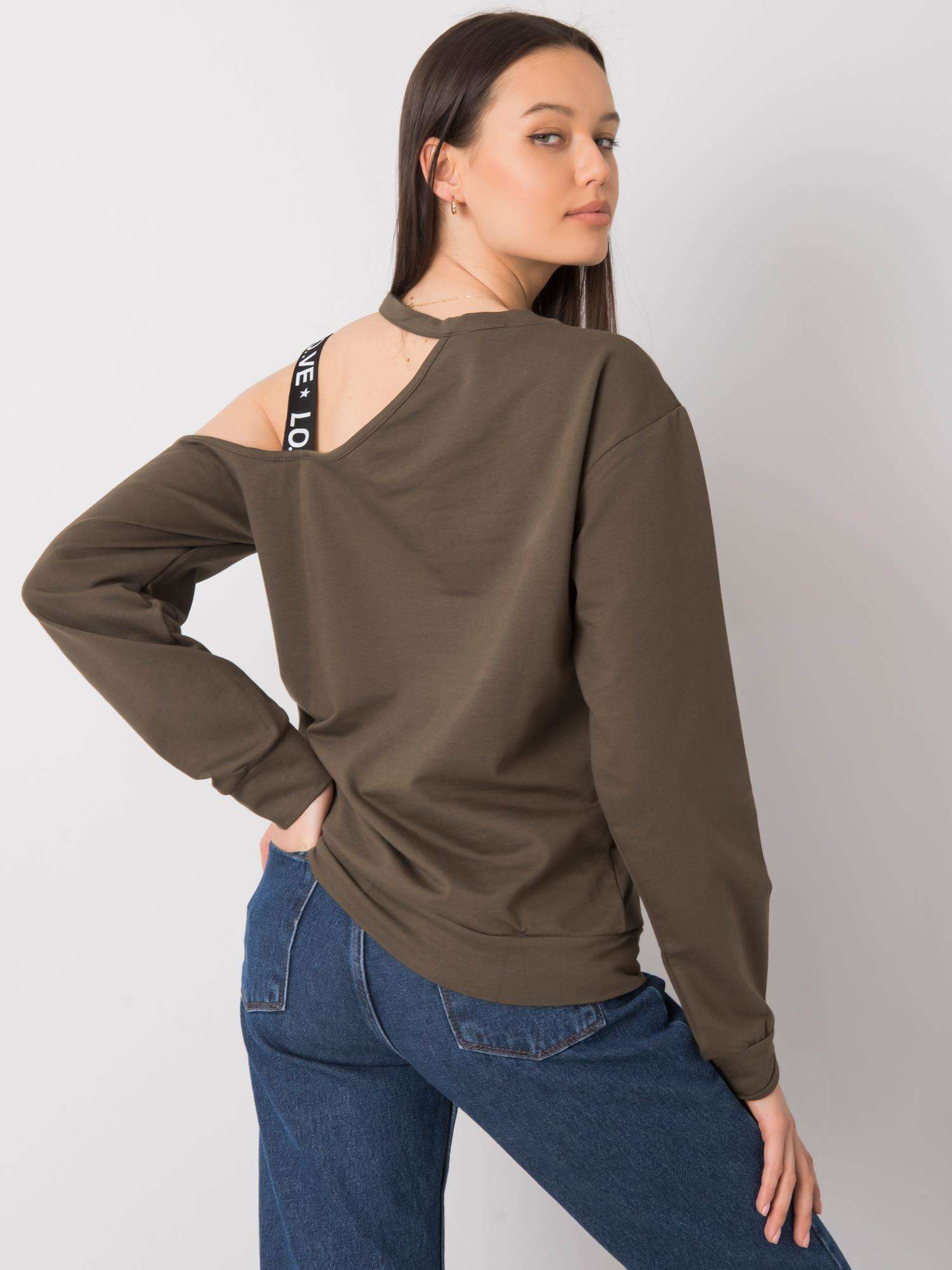 Khaki bluzka z nadrukiem Glenda