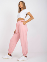 Różowe spodnie dresowe z wysokim stanem June 