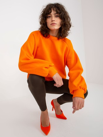 Hurt Orange Sweatshirt Basic mit Rundhalsausschnitt.