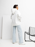 Ecru dresowa bluza oversize z haftem RUE PARIS 