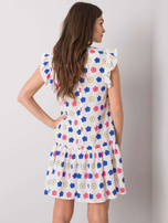 Biała sukienka z falbaną Eria