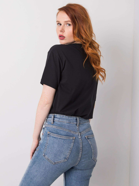 Czarny t-shirt z aplikacjami Sierra