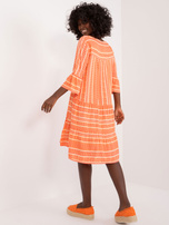 Hurt Orange boho dress with prints SUBLEVEL.