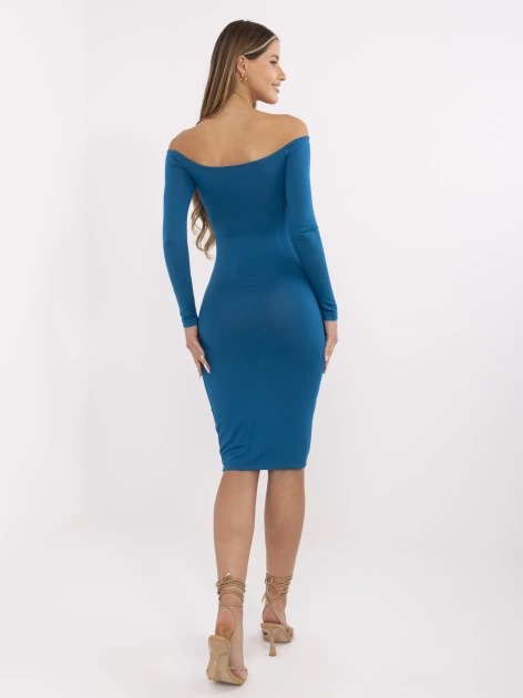 Morska dopasowana sukienka hiszpanka Margaux RUE PARIS