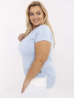 Jasnoniebieska bluzka plus size z wiskozą