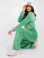 Light green women's velour set.