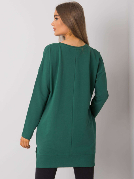 Ciemnozielona tunika z napisem Halifax RUE PARIS