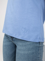 Dunkelblaues klassisches einfarbiges T-Shirt MAYFLIES.