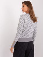 Hurt Szaro-biały sweter klasyczny z wiskozą