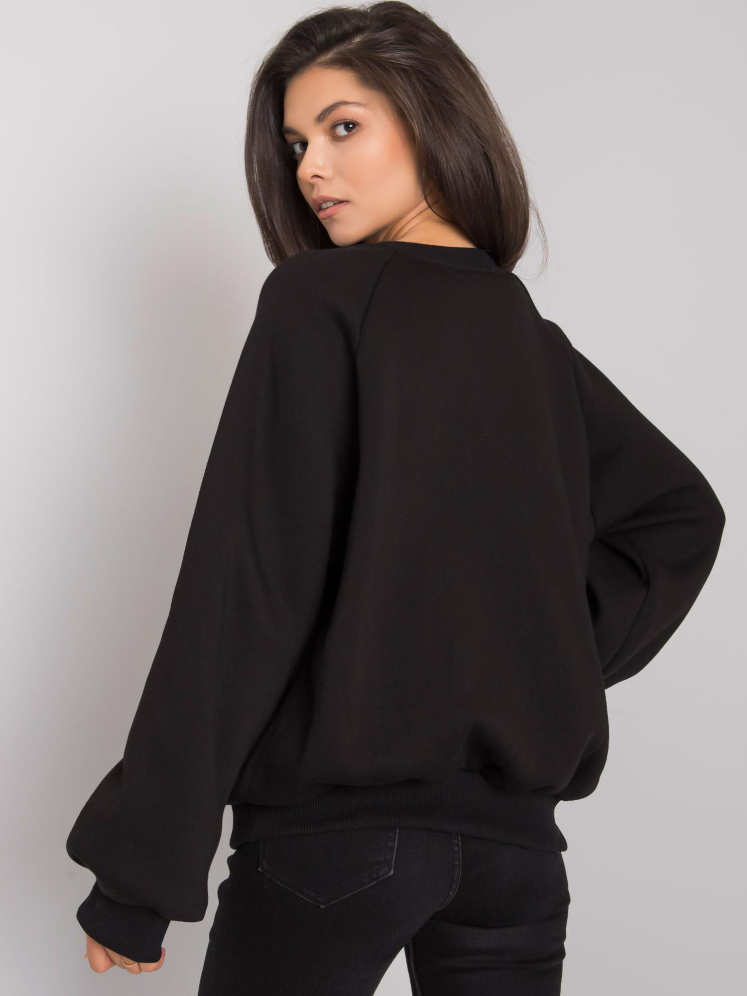 Schwarzer Kapuzenloser Hoodie Jordy.