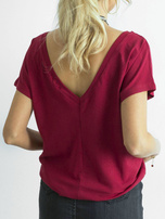 Bordeauxfarbenes T-Shirt Fire.