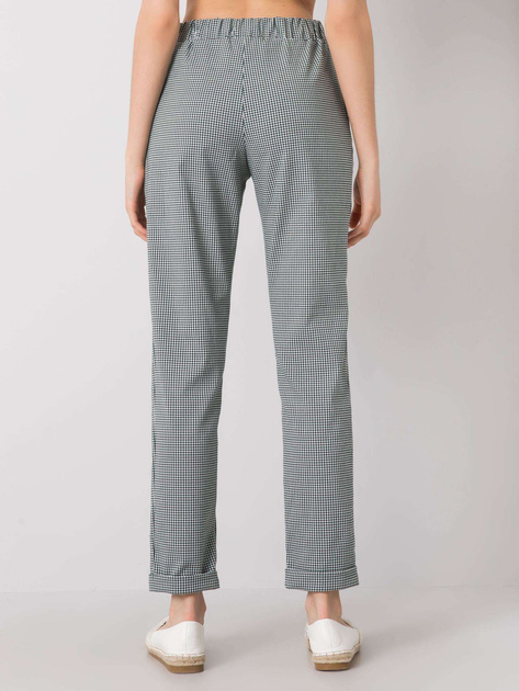 Czarno-zielone spodnie w kratkę Noreen