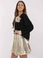 Hurt Złota połyskująca spódnica bombka na imprezę