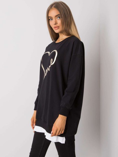 Czarna tunika z nadrukiem Alis RUE PARIS