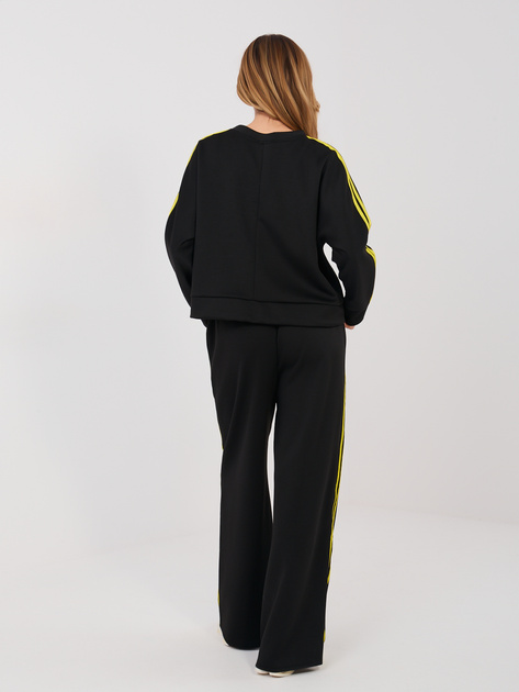 Czarny damski komplet z miękkiego materiału RUE PARIS