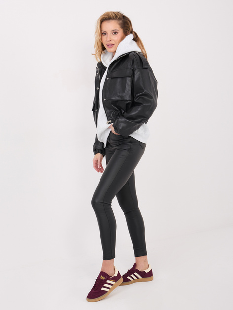 Jasnoszara damska bluza basic z ociepleniem