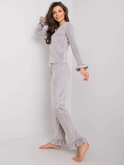 Szara piżama welurowa ze spodniami Camille RUE PARIS