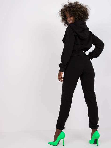 Czarny komplet dresowy z kieszeniami Neele