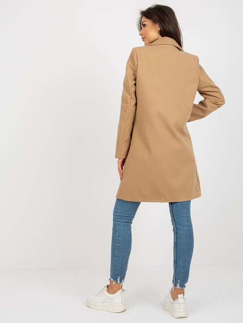 Hurt Camelowy klasyczny płaszcz z podszewką OCH BELLA