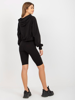 Hurt Czarny komplet casualowy z szortami typu kolarki