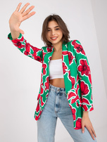 Zielono-różowa marynarka damska w kwiaty Neonila