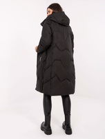 Czarna pikowana kurtka na zimę  