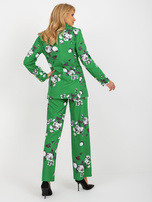 Hurt Zielona elegancka marynarka w róże od garnituru 