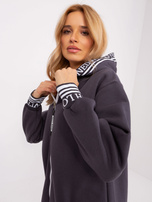 Hurtownia Grafitowa bawełniana bluza rozpinana  