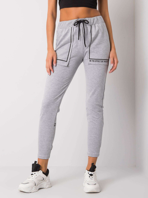 Szare spodnie dresowe z bawełny Winsley