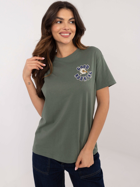 Hurt Khaki t-shirt z nadrukiem na plecach SUBLEVEL