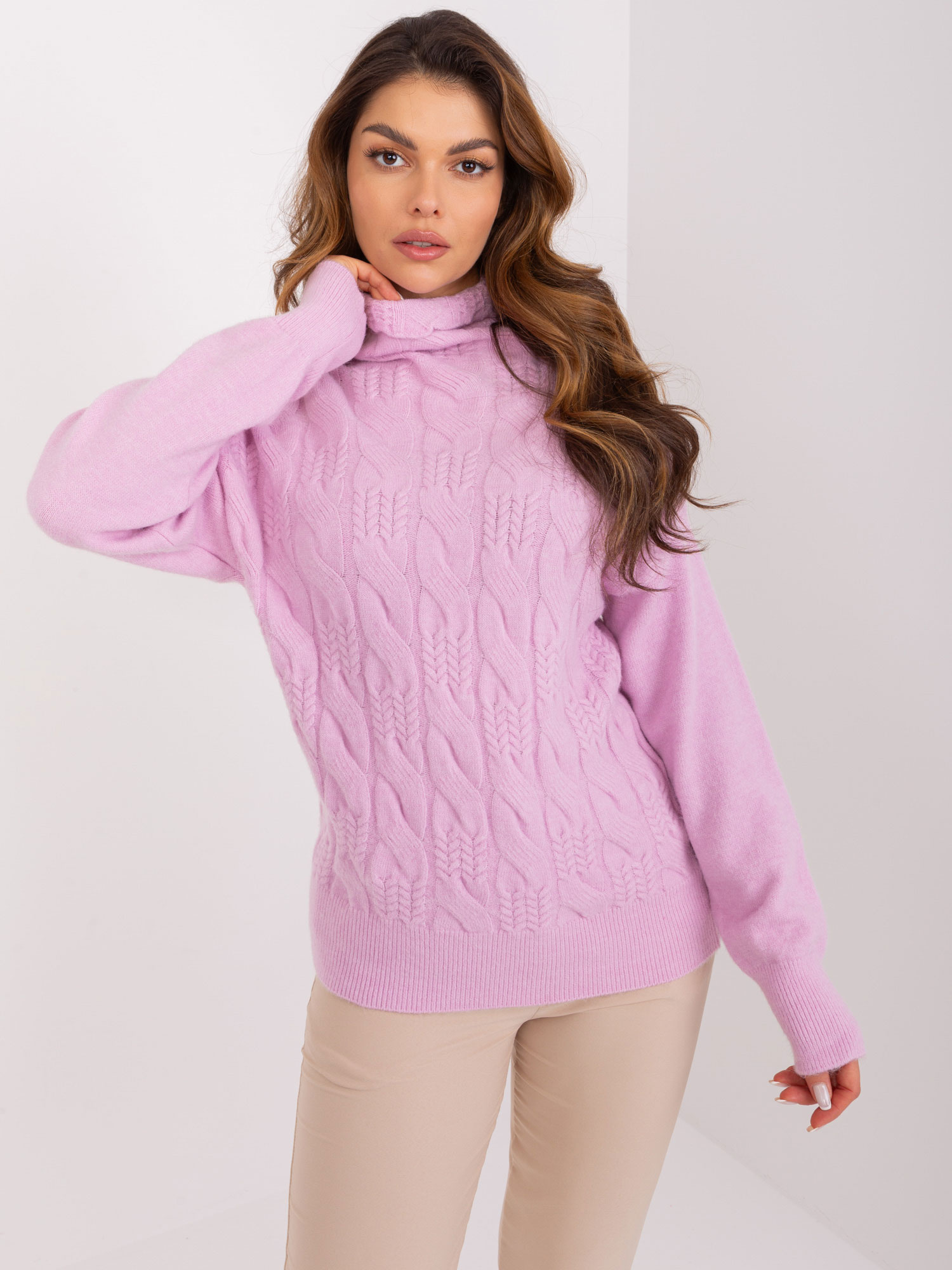Sweter jasny fioletowy