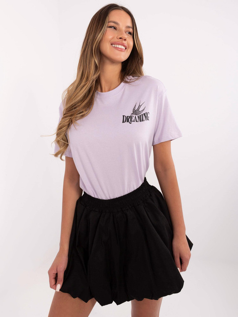 Hurt Liliowy t-shirt z nadrukiem na plecach SUBLEVEL