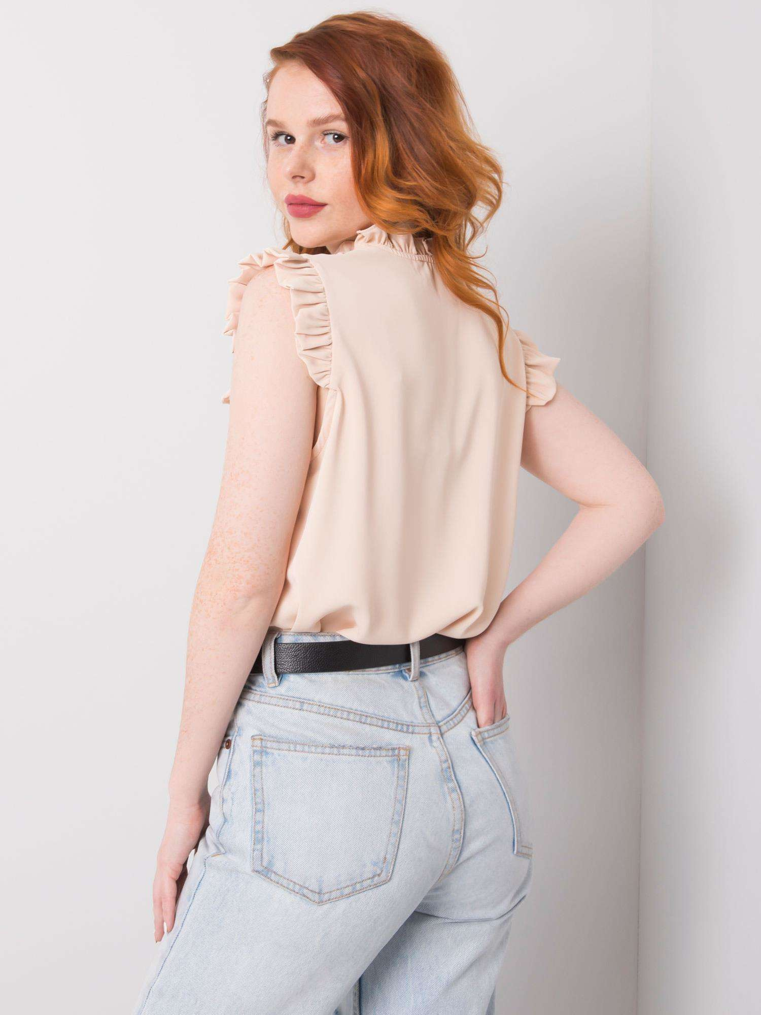 Helle beige Bluse für besondere Anlässe Eira OCH BELLA.