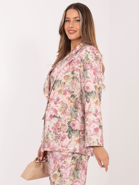 Brudnoróżowa elegancka marynarka z podszewką RUE PARIS