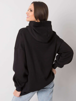 Schwarzer Hoodie mit Taschen Lille RUE PARIS.