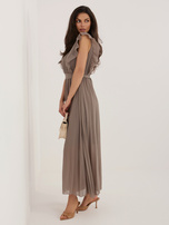 Fango Midi-Kleid mit plissiertem Saum RUE PARIS.