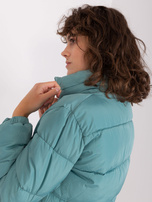 Hurt Turkusowa krótka kurtka zimowa